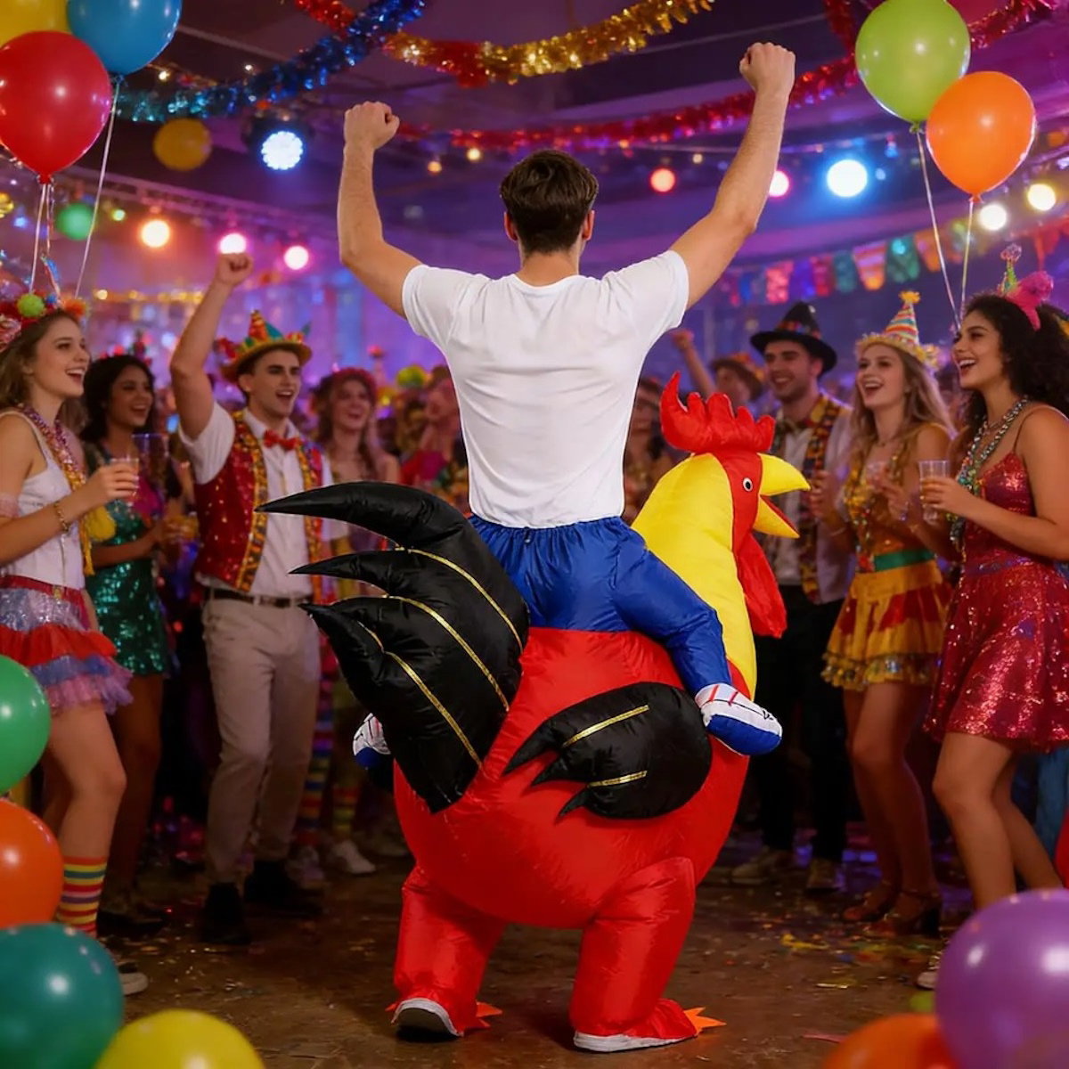 Teens and Adults Inflatable Chicken Costumes Rooster Inflatable Costumes - ChildAngle