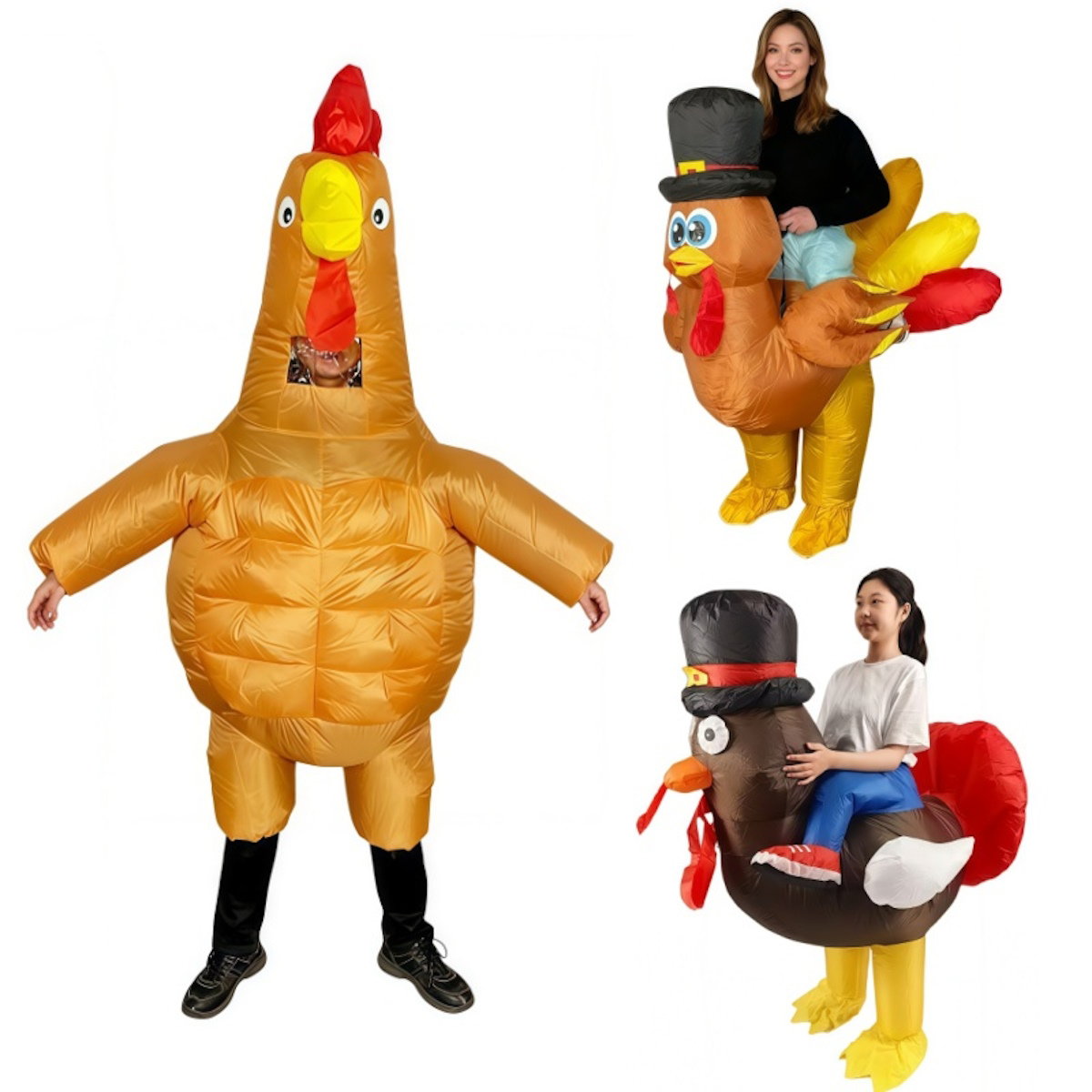 Teens and Adults Inflatable Chicken Costumes Rooster Inflatable Costumes - ChildAngle