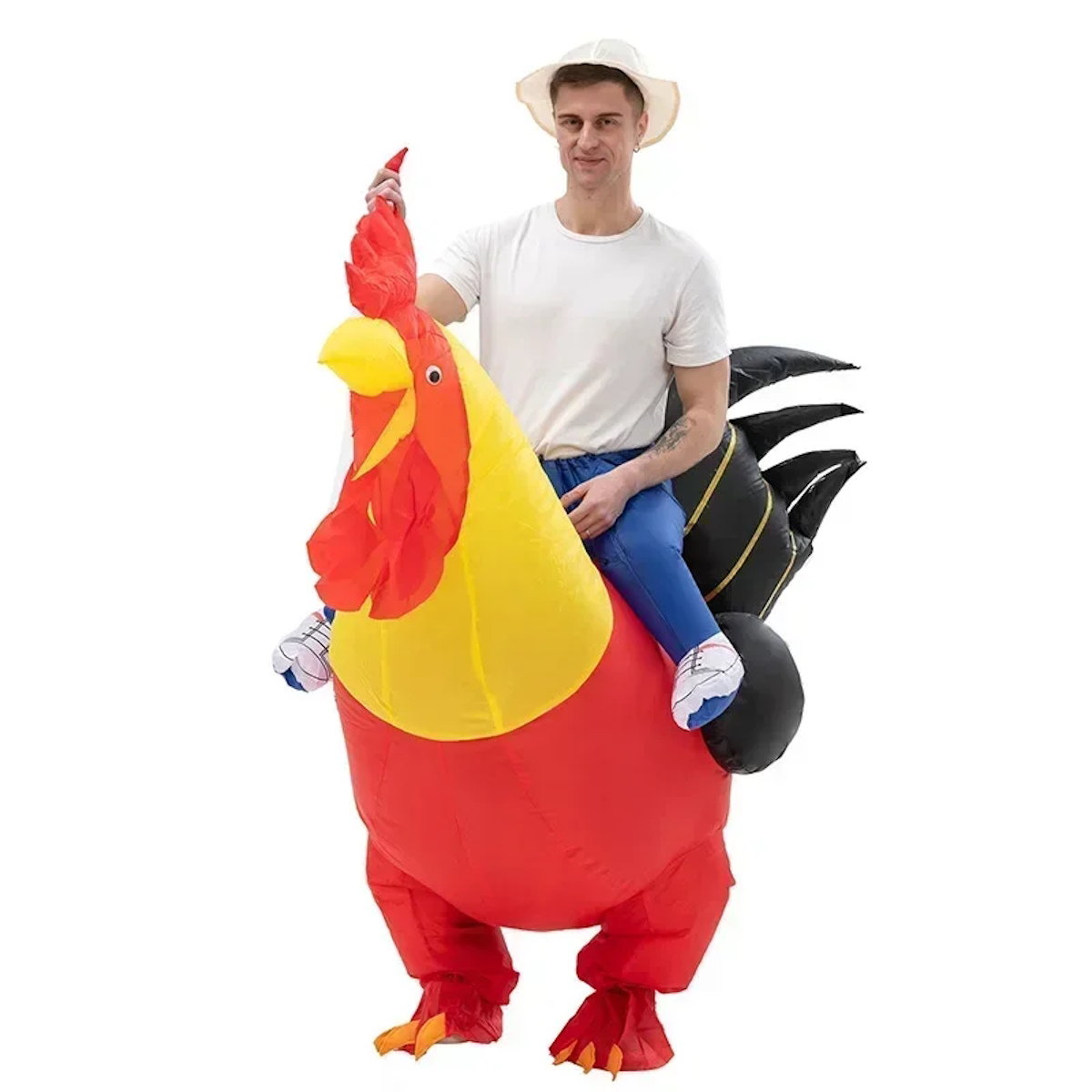 Teens and Adults Inflatable Chicken Costumes Rooster Inflatable Costumes - ChildAngle