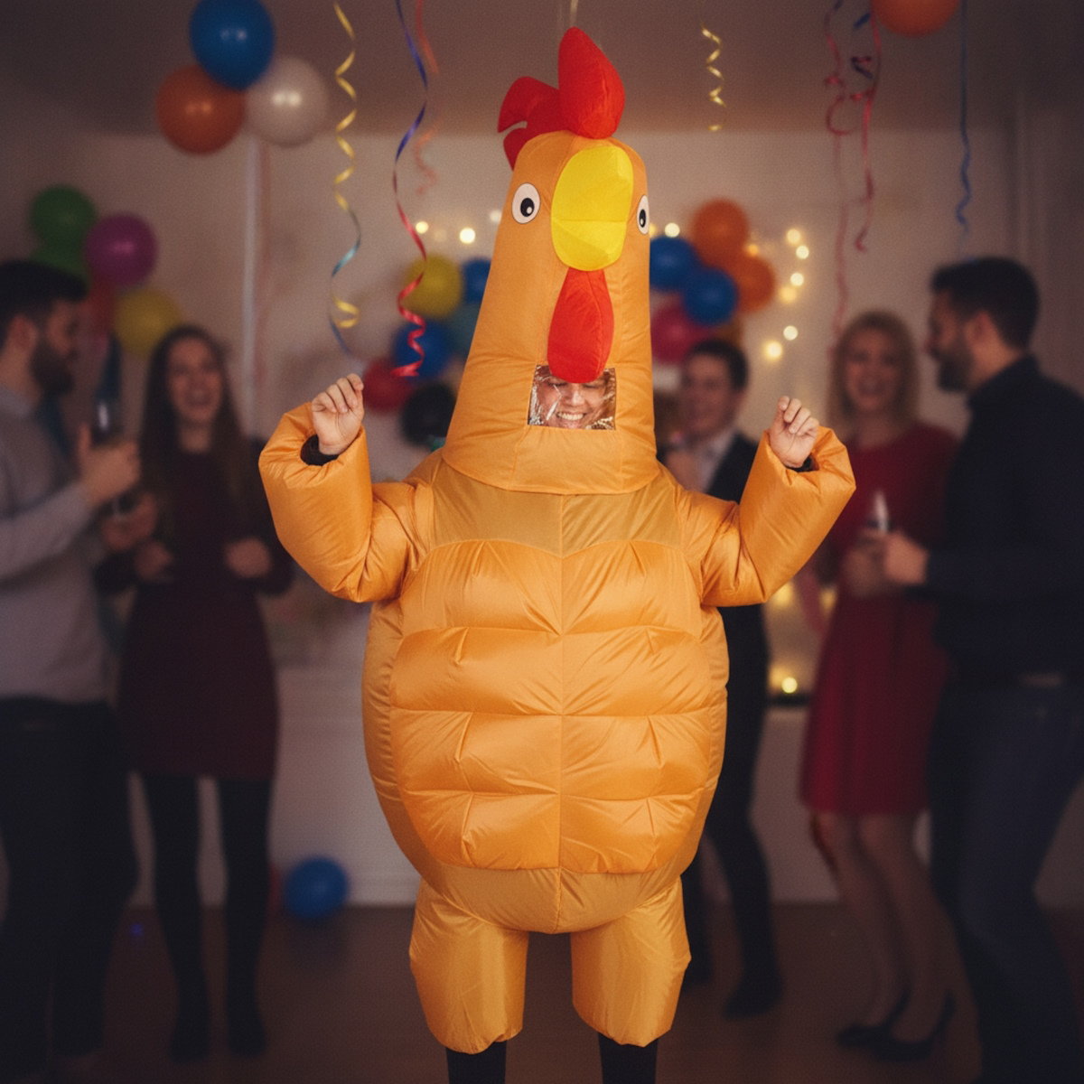 Teens and Adults Inflatable Chicken Costumes Rooster Inflatable Costumes - ChildAngle
