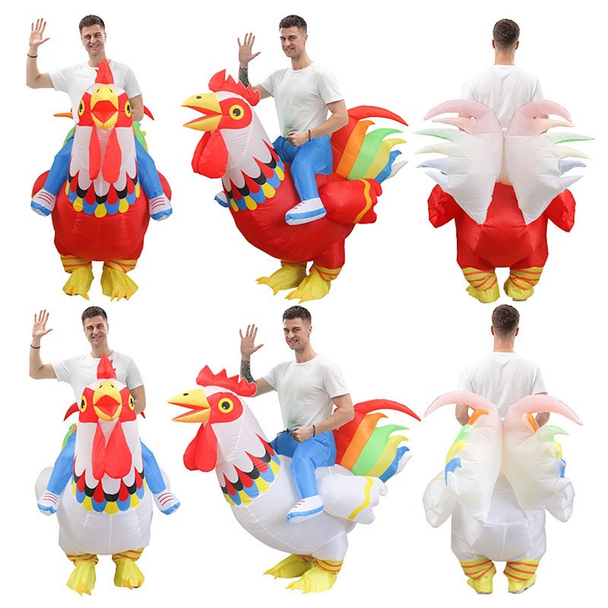 Teens and Adults Inflatable Chicken Costumes Rooster Inflatable Costumes - ChildAngle