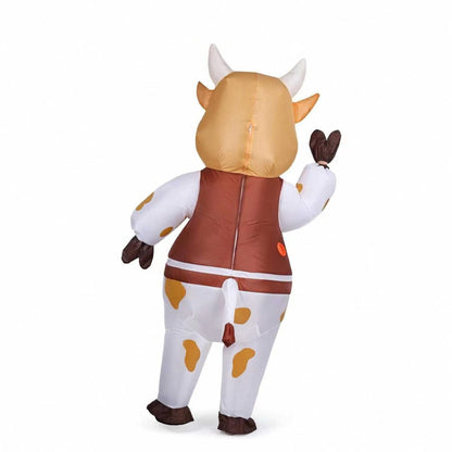 Teens and Adults Inflatable Cow Costume Riding Cow Suit - ChildAngle