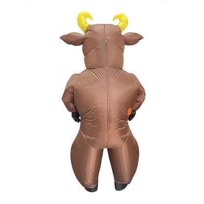 Teens and Adults Inflatable Cow Costume Riding Cow Suit - ChildAngle