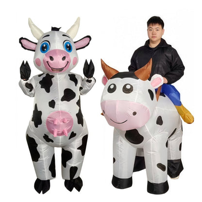 Teens and Adults Inflatable Cow Costume Riding Cow Suit - ChildAngle