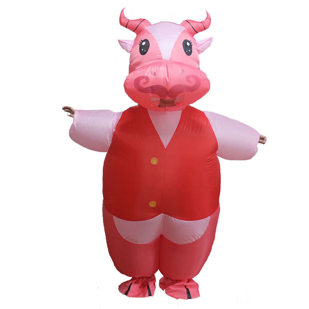 Teens and Adults Inflatable Cow Costume Riding Cow Suit - ChildAngle