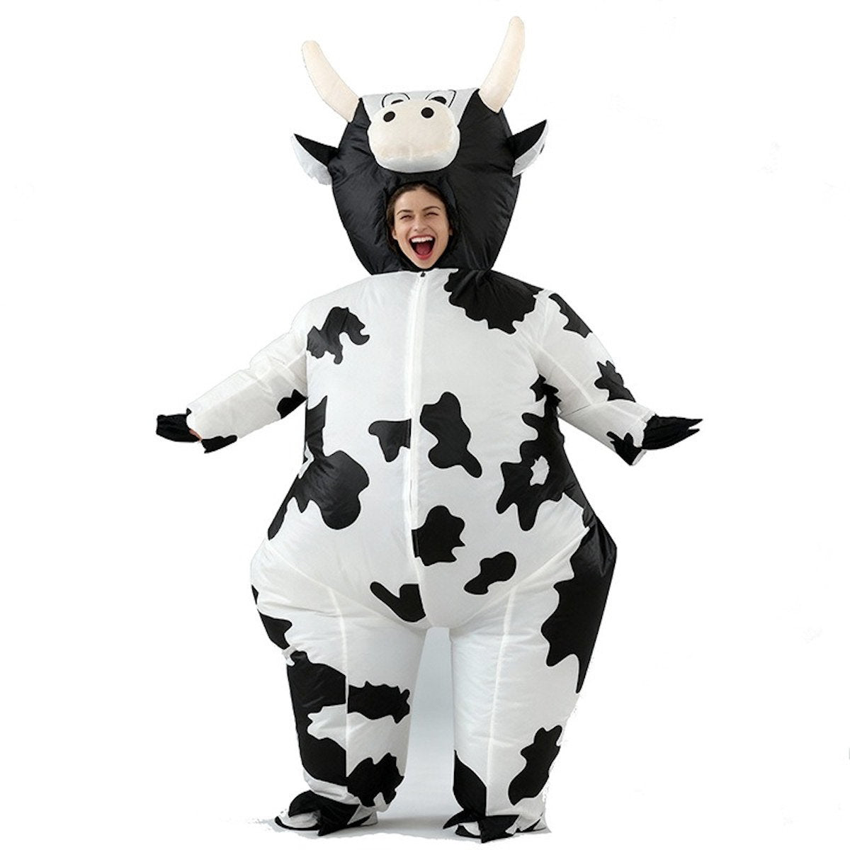 Teens and Adults Inflatable Cow Costume Riding Cow Suit - ChildAngle