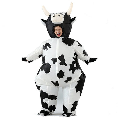 Teens and Adults Inflatable Cow Costume Riding Cow Suit - ChildAngle