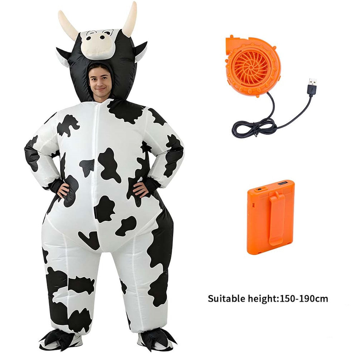 Teens and Adults Inflatable Cow Costume Riding Cow Suit - ChildAngle