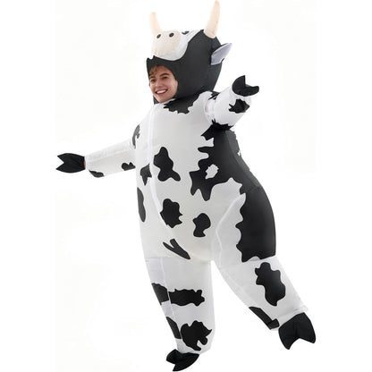 Teens and Adults Inflatable Cow Costume Riding Cow Suit - ChildAngle