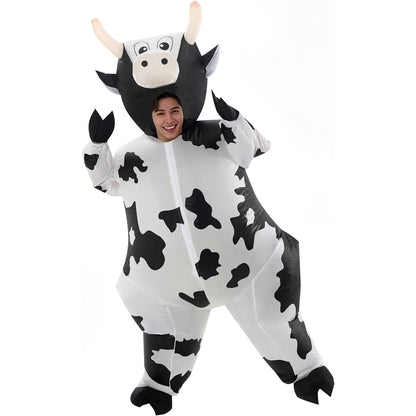 Teens and Adults Inflatable Cow Costume Riding Cow Suit - ChildAngle