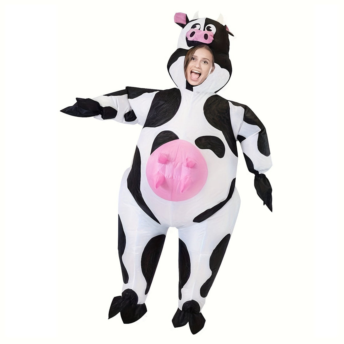 Teens and Adults Inflatable Cow Costume Riding Cow Suit - ChildAngle