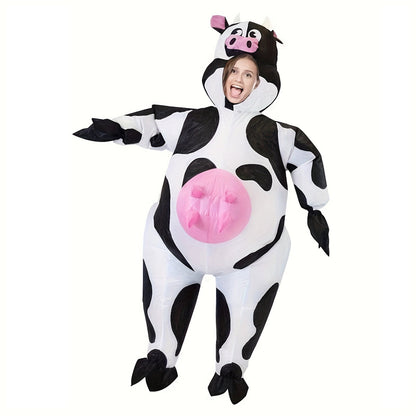Teens and Adults Inflatable Cow Costume Riding Cow Suit - ChildAngle