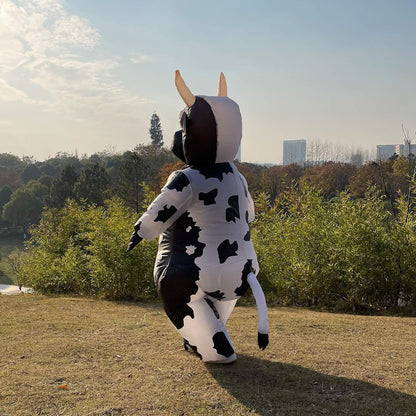 Teens and Adults Inflatable Cow Costume Riding Cow Suit - ChildAngle