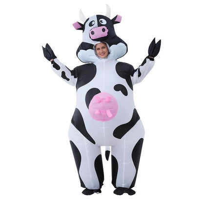 Teens and Adults Inflatable Cow Costume Riding Cow Suit - ChildAngle