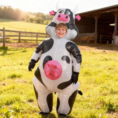 Teens and Adults Inflatable Cow Costume Riding Cow Suit - ChildAngle