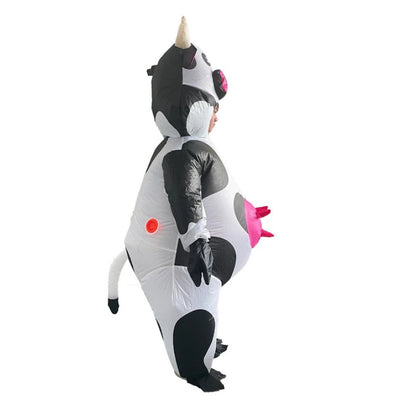 Teens and Adults Inflatable Cow Costume Riding Cow Suit - ChildAngle