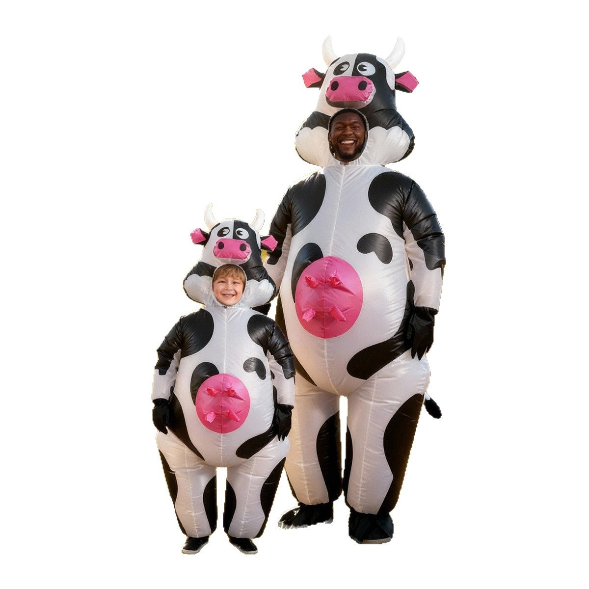 Teens and Adults Inflatable Cow Costume Riding Cow Suit - ChildAngle