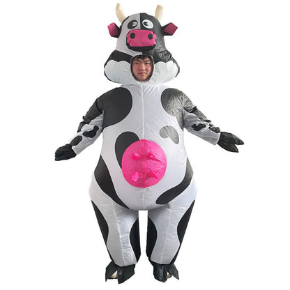 Teens and Adults Inflatable Cow Costume Riding Cow Suit - ChildAngle