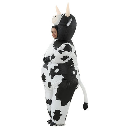 Teens and Adults Inflatable Cow Costume Riding Cow Suit - ChildAngle