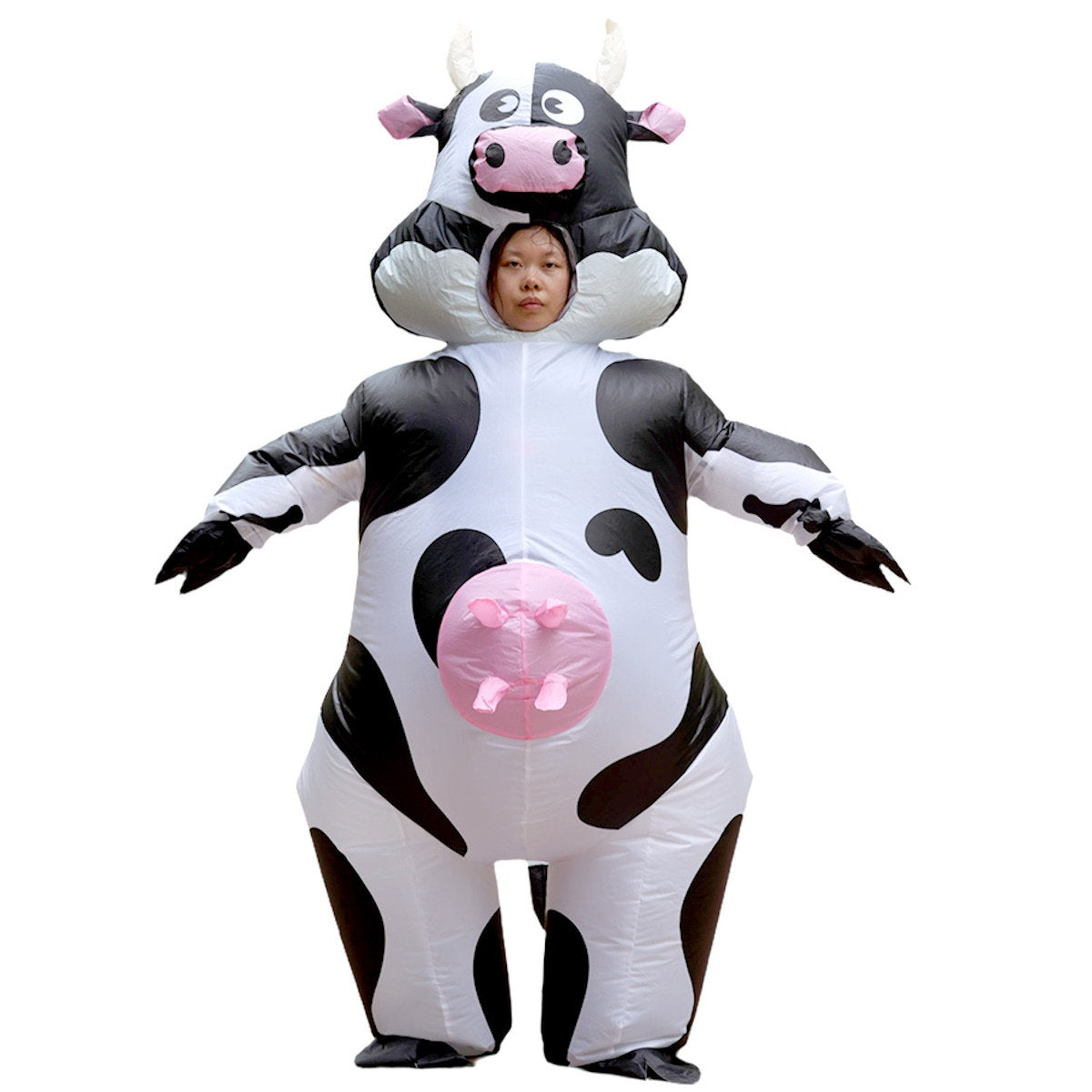 Teens and Adults Inflatable Cow Costume Riding Cow Suit - ChildAngle