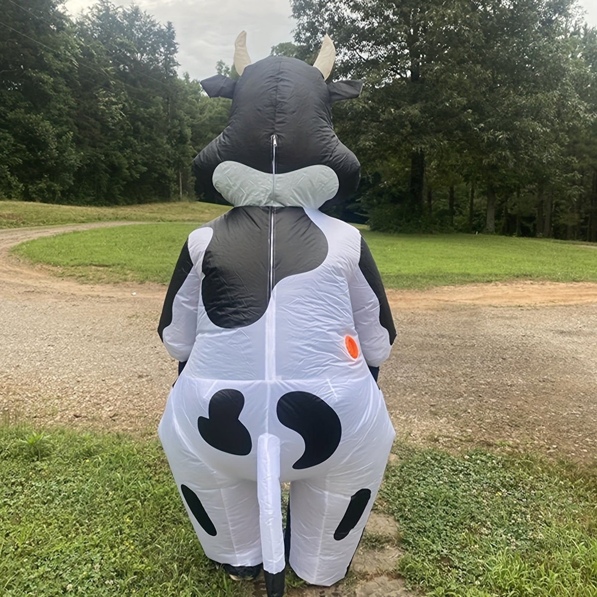 Teens and Adults Inflatable Cow Costume Riding Cow Suit - ChildAngle