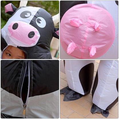 Teens and Adults Inflatable Cow Costume Riding Cow Suit - ChildAngle