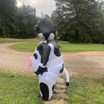 Teens and Adults Inflatable Cow Costume Riding Cow Suit - ChildAngle