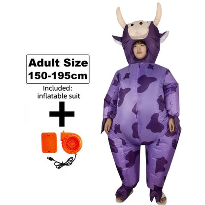 Teens and Adults Inflatable Cow Costume Riding Cow Suit - ChildAngle