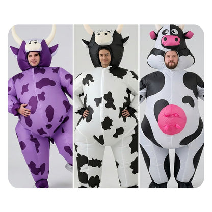 Teens and Adults Inflatable Cow Costume Riding Cow Suit - ChildAngle