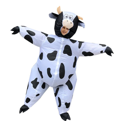 Teens and Adults Inflatable Cow Costume Riding Cow Suit - ChildAngle