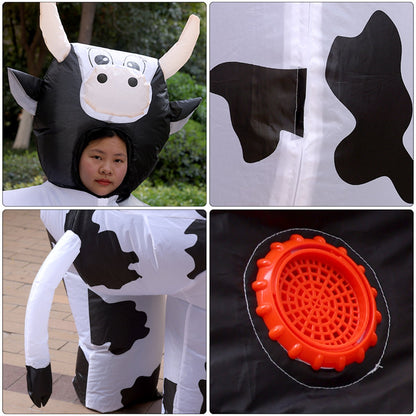 Teens and Adults Inflatable Cow Costume Riding Cow Suit - ChildAngle