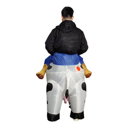 Teens and Adults Inflatable Cow Costume Riding Cow Suit - ChildAngle
