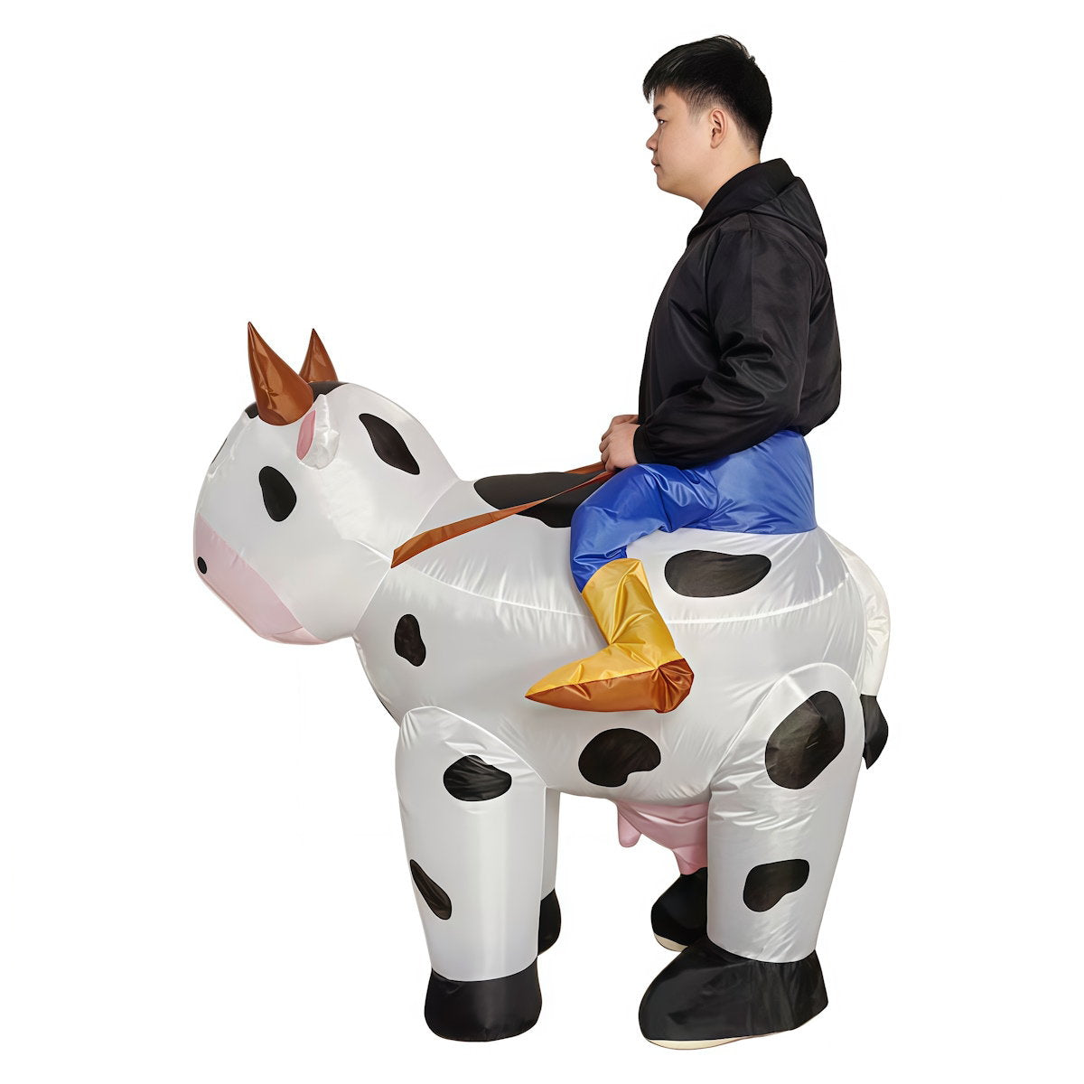 Teens and Adults Inflatable Cow Costume Riding Cow Suit - ChildAngle