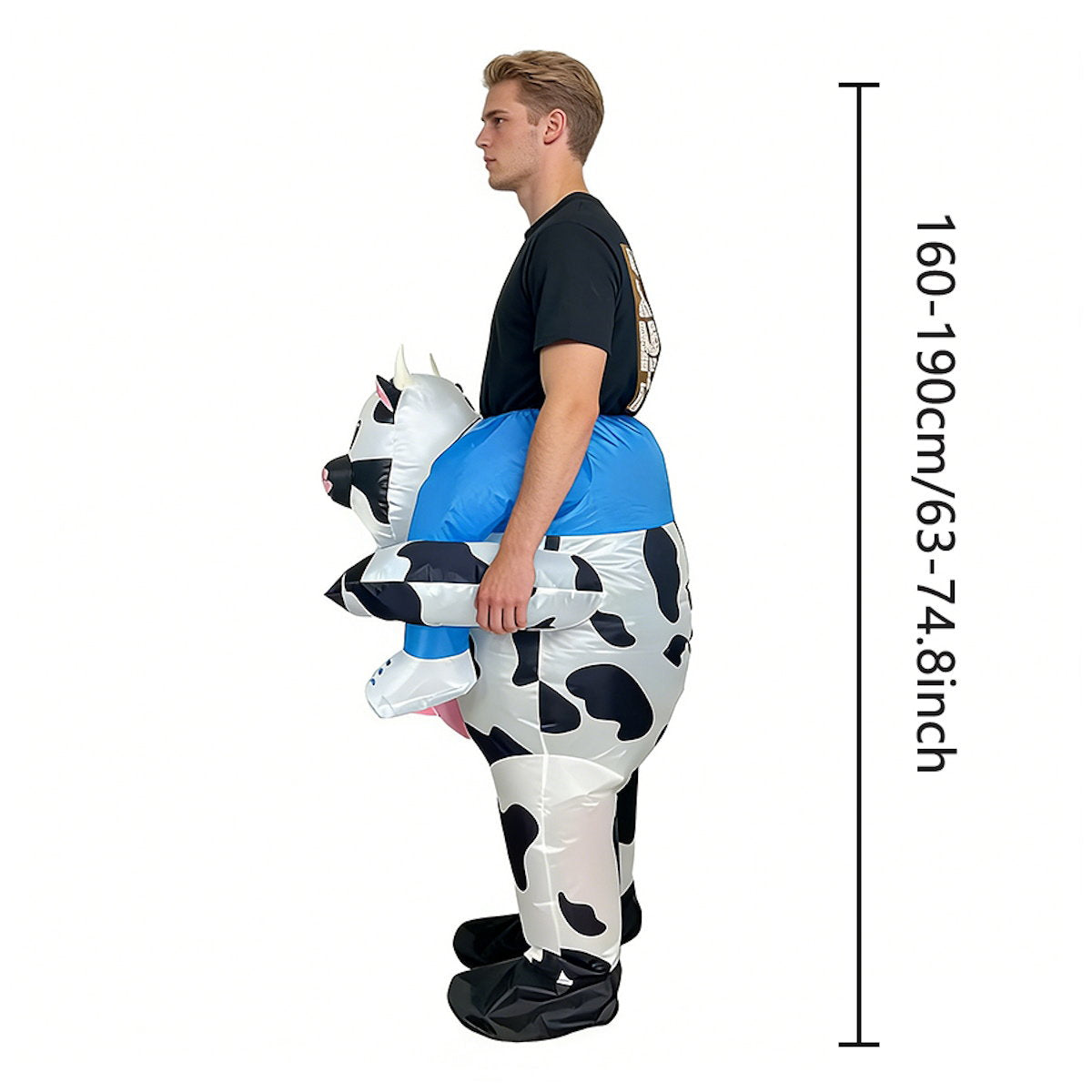 Teens and Adults Inflatable Cow Costume Riding Cow Suit - ChildAngle