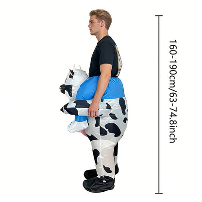 Teens and Adults Inflatable Cow Costume Riding Cow Suit - ChildAngle
