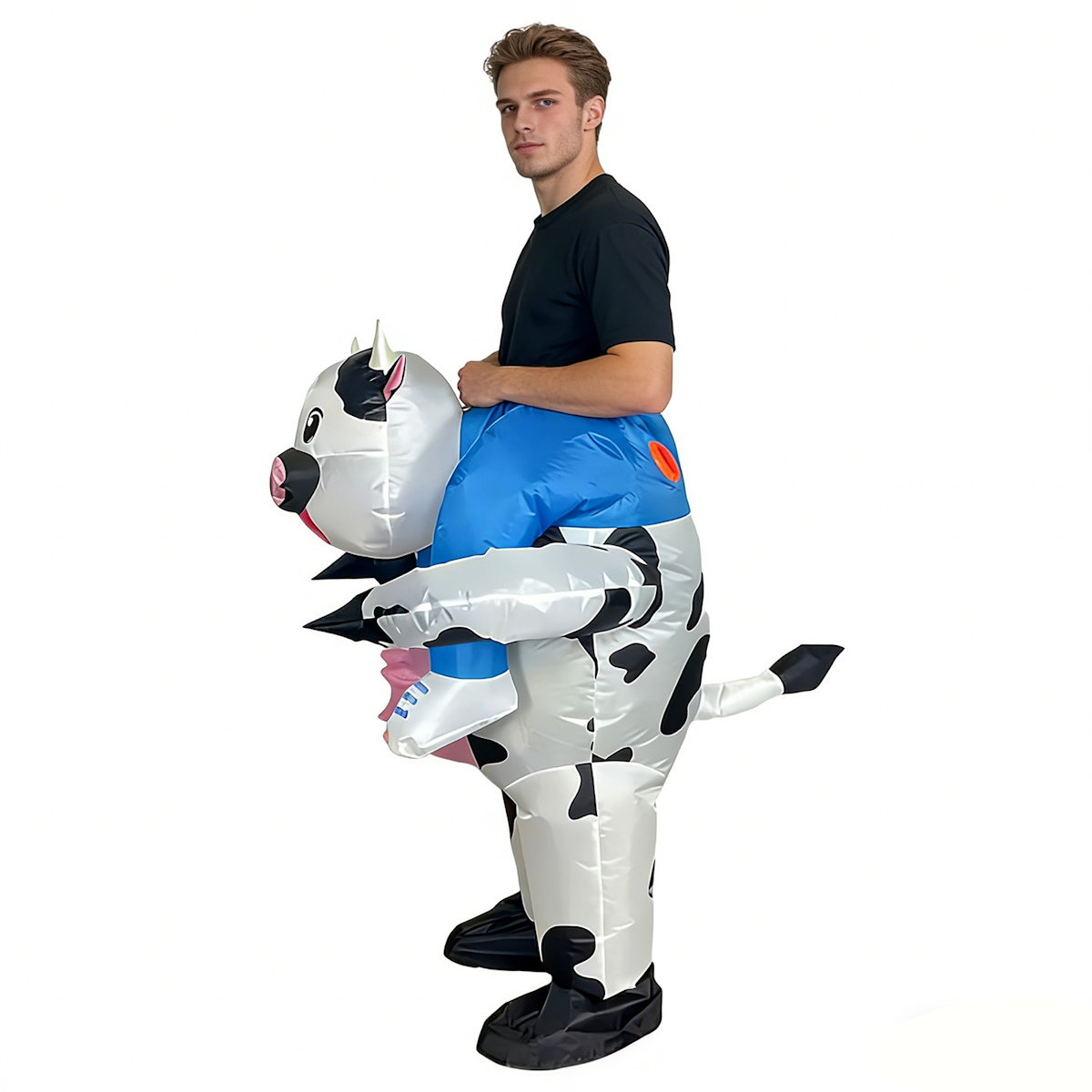 Teens and Adults Inflatable Cow Costume Riding Cow Suit - ChildAngle