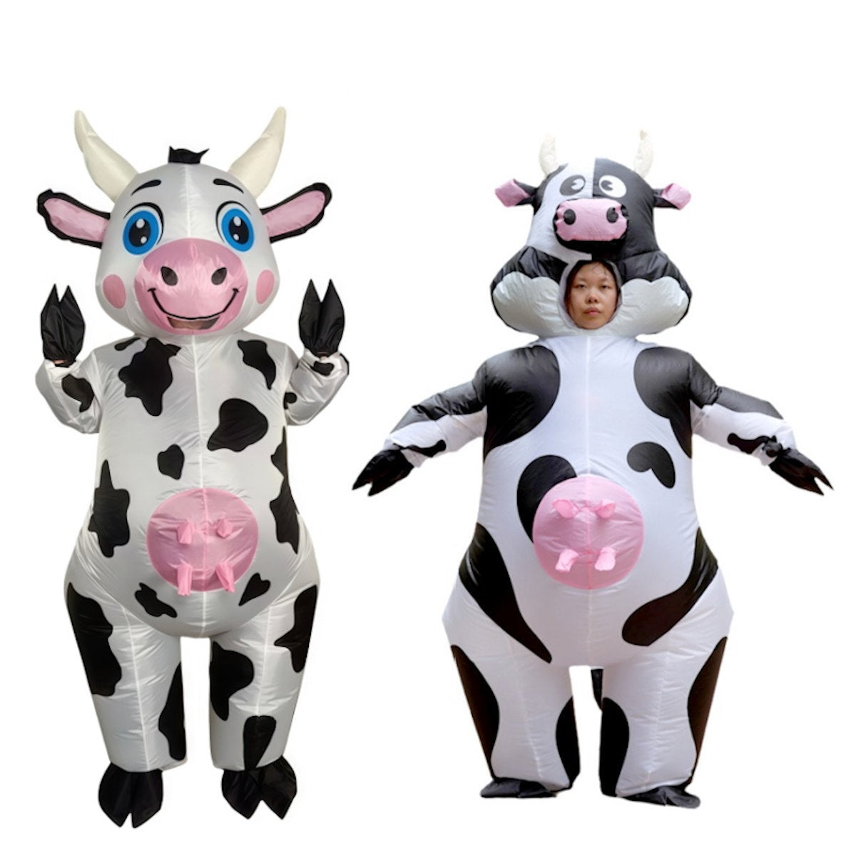 Teens and Adults Inflatable Cow Costume Riding Cow Suit - ChildAngle