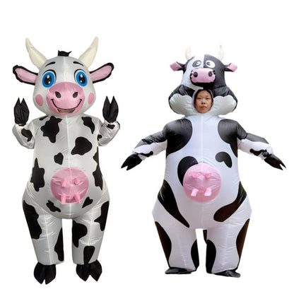 Teens and Adults Inflatable Cow Costume Riding Cow Suit - ChildAngle