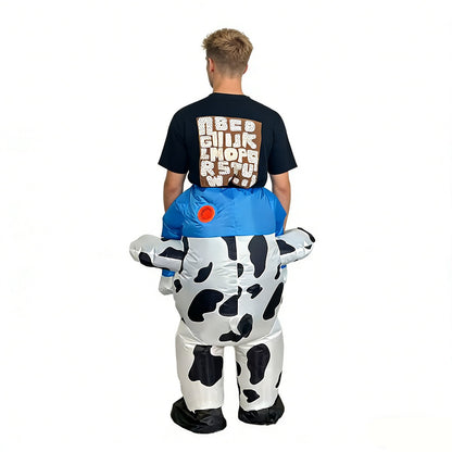 Teens and Adults Inflatable Cow Costume Riding Cow Suit - ChildAngle