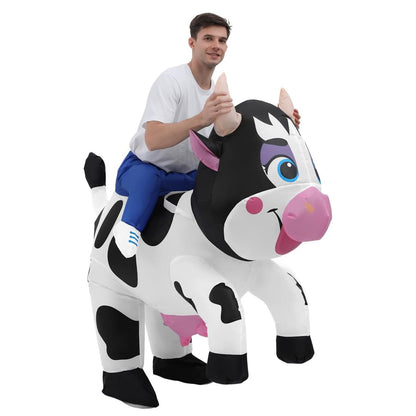 Teens and Adults Inflatable Cow Costume Riding Cow Suit - ChildAngle