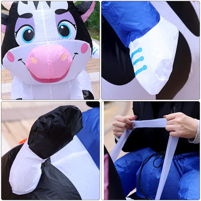 Teens and Adults Inflatable Cow Costume Riding Cow Suit - ChildAngle