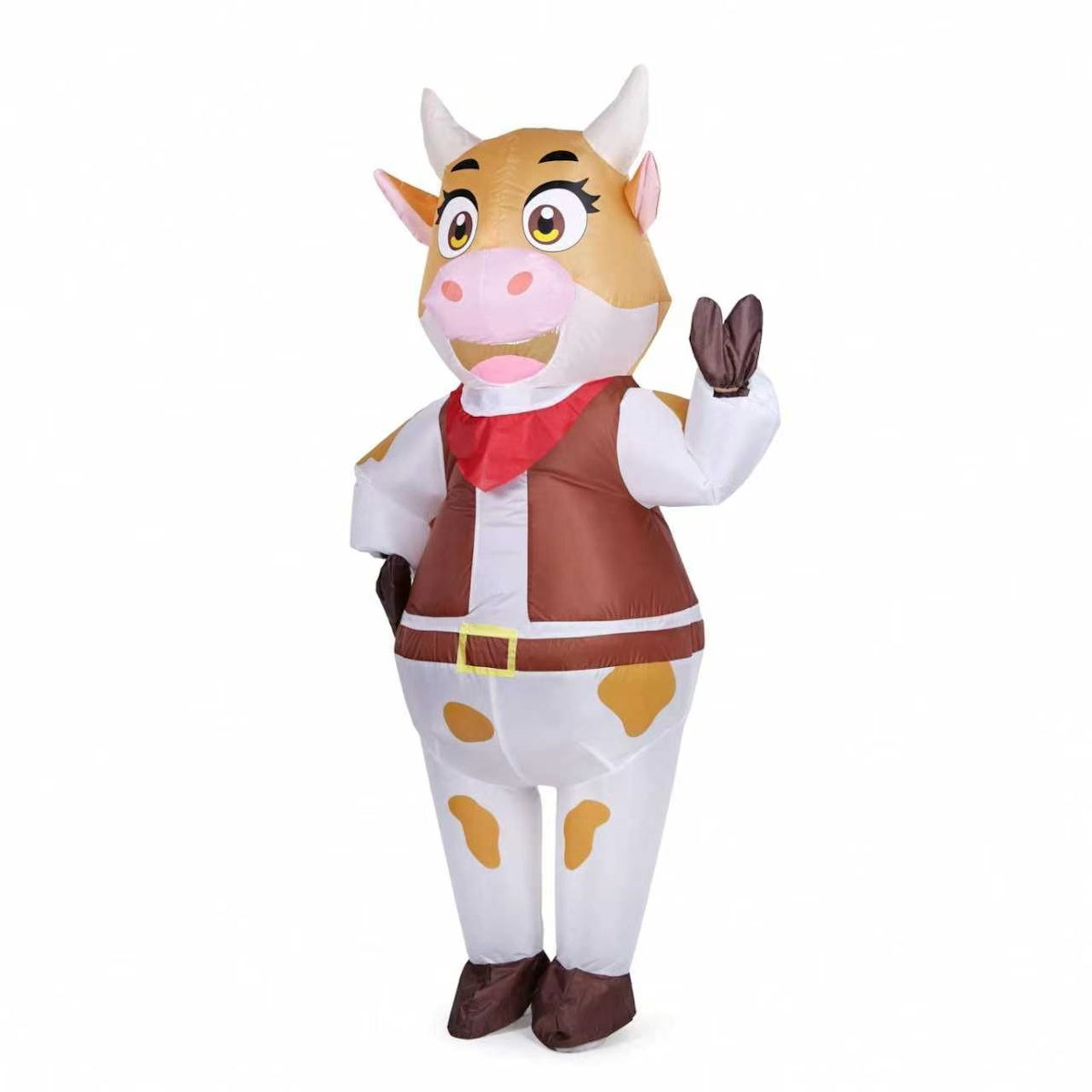 Teens and Adults Inflatable Cow Costume Riding Cow Suit - ChildAngle