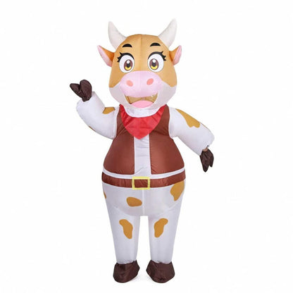 Teens and Adults Inflatable Cow Costume Riding Cow Suit - ChildAngle