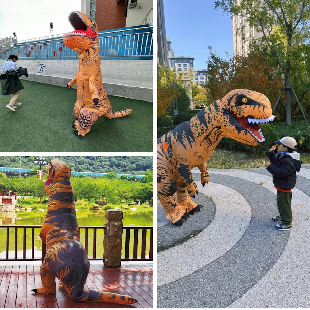Dinosaur Inflatable Costume Blow up T Rex Costume Kids Inflatable Dinosaur Costume - ChildAngle