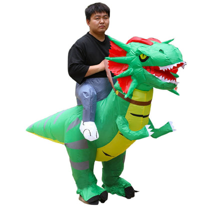 Teens Riding T Rex Costume Halloween Blow up Tyrannosaurus rex, Triceratops, Spinosaurus, Stegosaurus, Velociraptor, T Rex Costume - ChildAngle