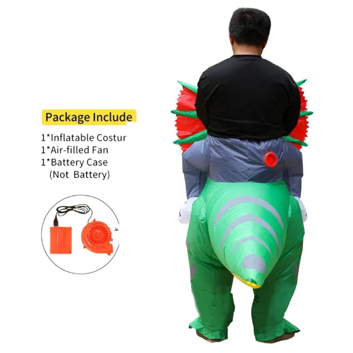 Teens Riding T Rex Costume Halloween Blow up Tyrannosaurus rex, Triceratops, Spinosaurus, Stegosaurus, Velociraptor, T Rex Costume - ChildAngle