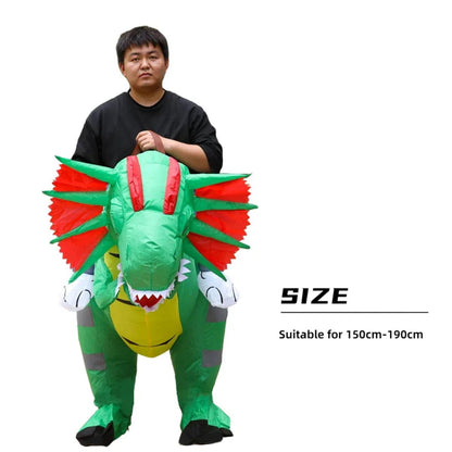 Teens Riding T Rex Costume Halloween Blow up Tyrannosaurus rex, Triceratops, Spinosaurus, Stegosaurus, Velociraptor, T Rex Costume - ChildAngle