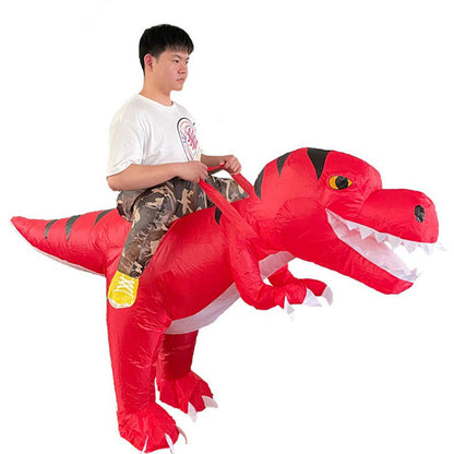 Teens Riding T Rex Costume Halloween Blow up Tyrannosaurus rex, Triceratops, Spinosaurus, Stegosaurus, Velociraptor, T Rex Costume - ChildAngle