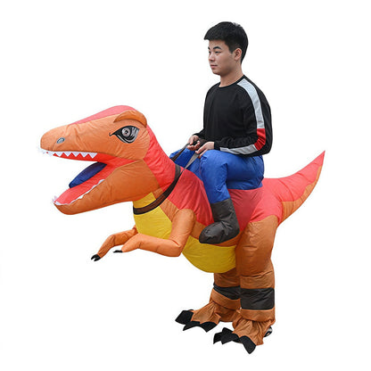 Teens Riding T Rex Costume Halloween Blow up Tyrannosaurus rex, Triceratops, Spinosaurus, Stegosaurus, Velociraptor, T Rex Costume - ChildAngle