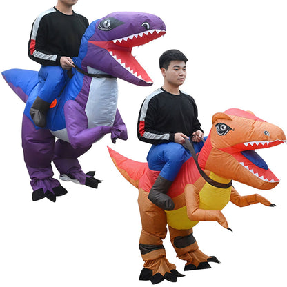 Teens Riding T Rex Costume Halloween Blow up Tyrannosaurus rex, Triceratops, Spinosaurus, Stegosaurus, Velociraptor, T Rex Costume - ChildAngle